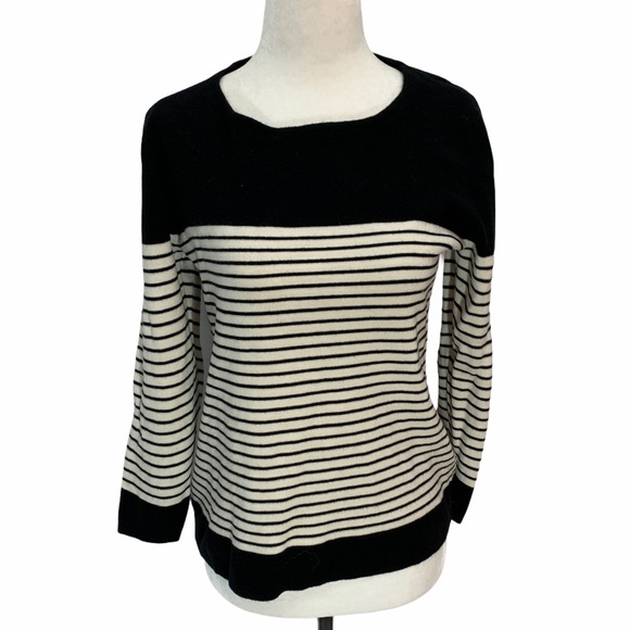 Ann Taylor LOFT Cotton/Silk Blend Striped🌸Sweater - Picture 2 of 9